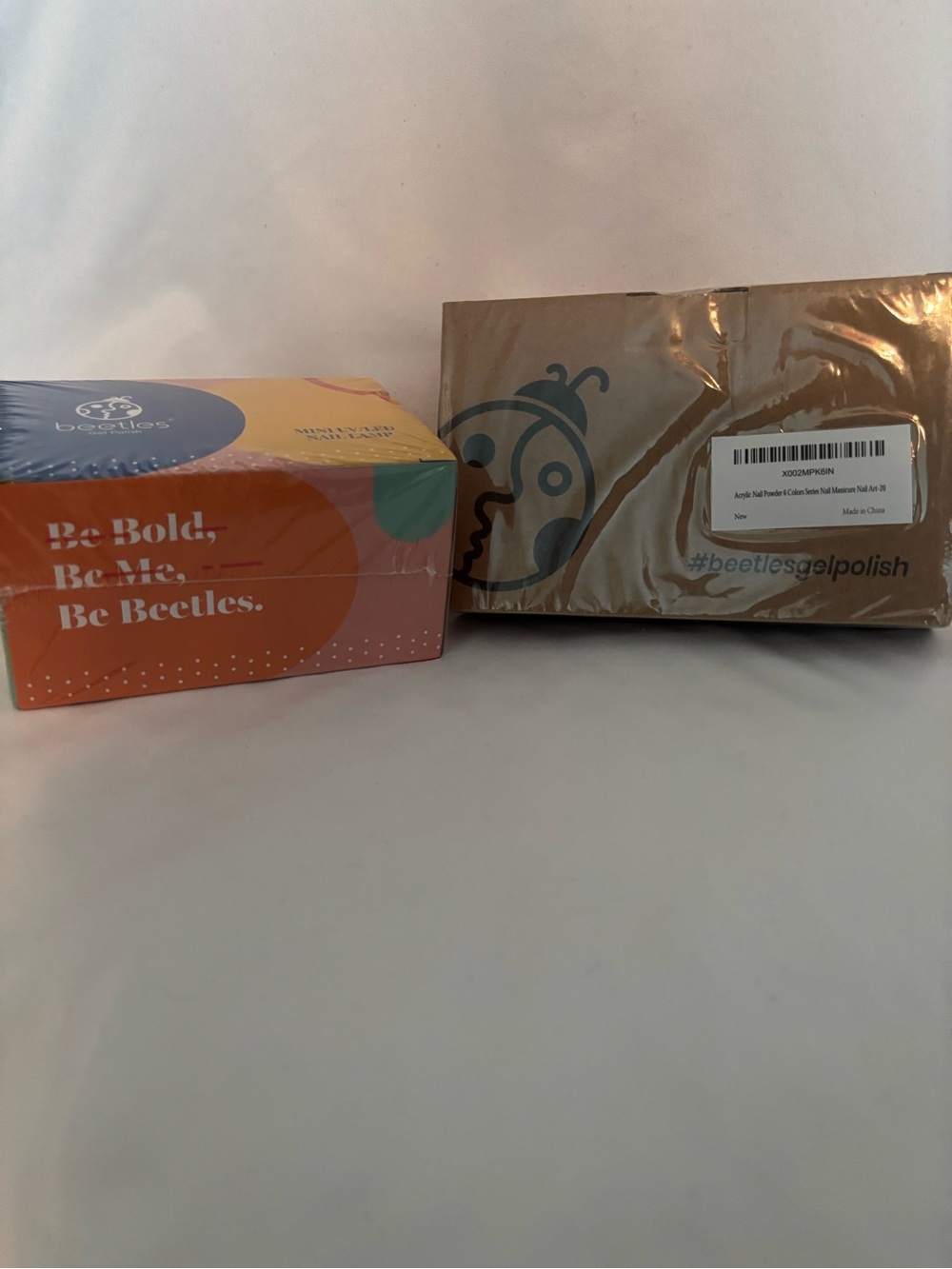 Beetles Gel Polish Kit -6 pack of Nail Powders and Mini UV Lamp